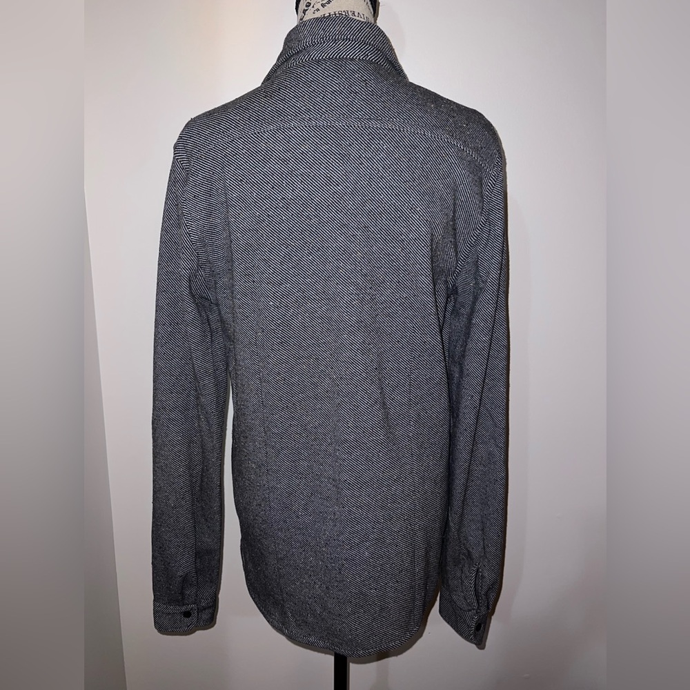 Scotch & Soda Herringbone Button Down Shirt – Black White Tailored Fit - Picture 5 of 10